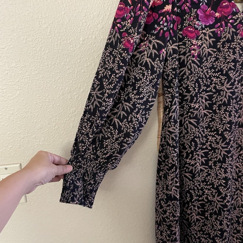 Anthropologie Cyree Floral Tunic Mini Dress Boho Lined Dark $168‎ Sz 6 NWT B44 - Picture 7 of 12